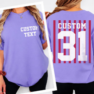 Camiseta personalizada con nombre y número del equ