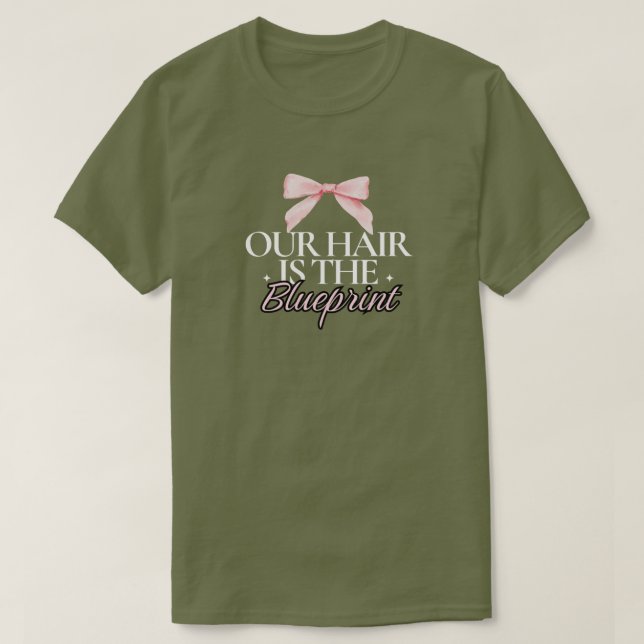 Camiseta personalizada con plano de cabello negro  (Diseño del anverso)
