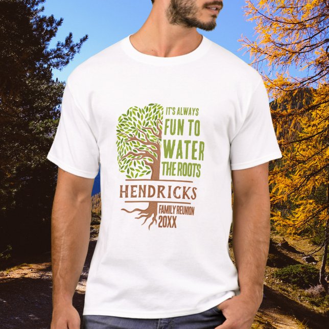 Camiseta personalizada con tema de árbol genealógi (Family Reunion T-shirt Keepsake)