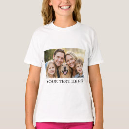 Camiseta personalizada con texto de nombre de foto
