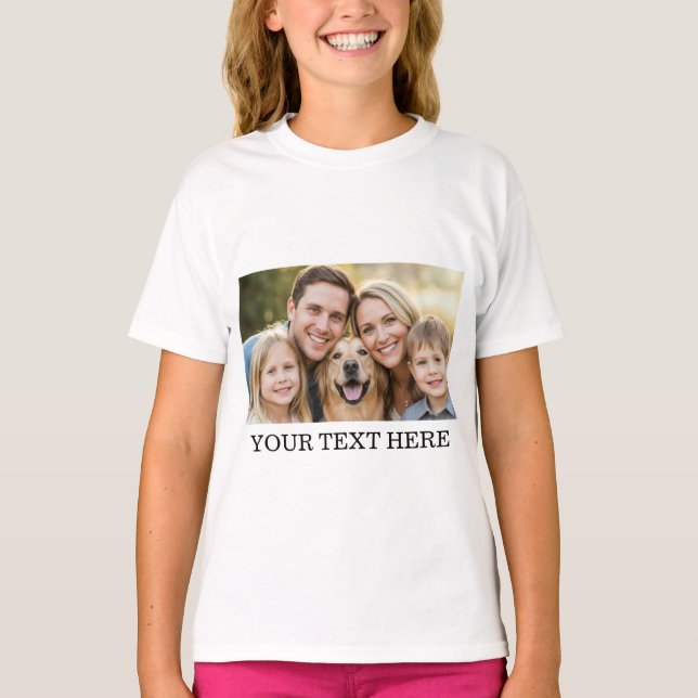 Camiseta personalizada con texto de nombre de foto (Anverso)