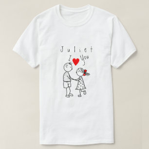 Camiseta personalizada con texto - Te amo