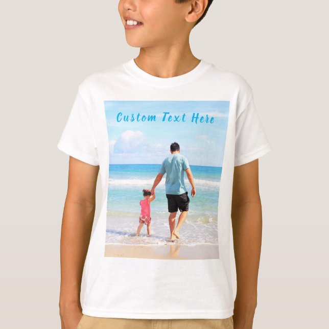 Camiseta personalizada con tu foto y texto persona (Anverso)
