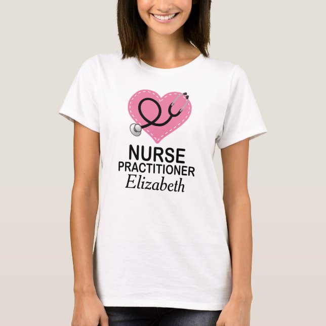 Camiseta personalizada corazón del médico de la (Anverso)