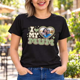 Camiseta Personalizada Corazón Foto 'Amo a mi Mamá