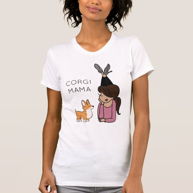 Camiseta personalizada Corgi Mama (Anverso)