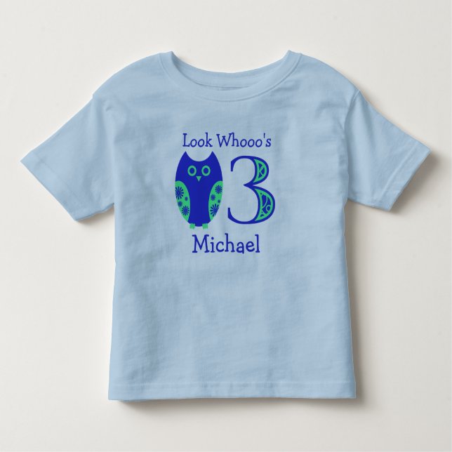 Camiseta personalizada cumpleaños azul de los (Anverso)