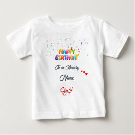 Camiseta Personalizada Cumpleaños de Bebé - Suave 