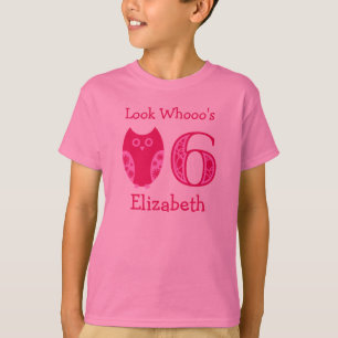 Camiseta personalizada cumpleaños rosado de los