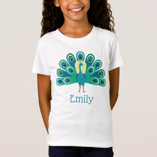 Camiseta personalizada Cute Peacock (Anverso)