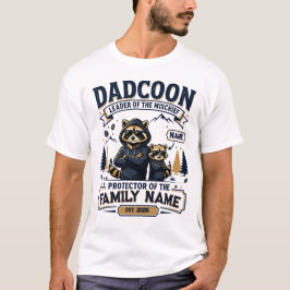 Camiseta Personalizada Dadcoon Familia Mapache Pap