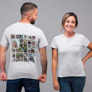 Camiseta personalizada de 24 Collages de fotos