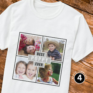 Camiseta personalizada de 4 fotos collage Mejor Am