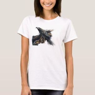 Camiseta personalizada de águila abstracta de oro