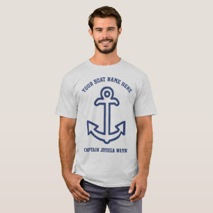 Camiseta personalizada de Ancla Náutica Azul