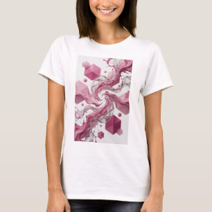 Camiseta personalizada de arte abstracto de plata