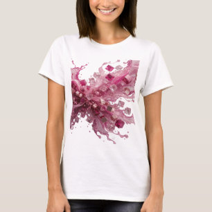 Camiseta personalizada de arte abstracto de plata 