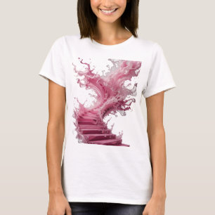 Camiseta personalizada de arte abstracto de plata