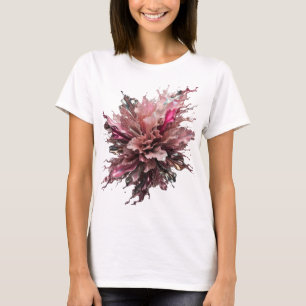 Camiseta personalizada de arte abstracto de plata