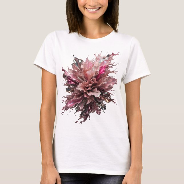 Camiseta personalizada de arte abstracto de plata  (Anverso)