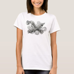 Camiseta personalizada de arte abstracto de plata