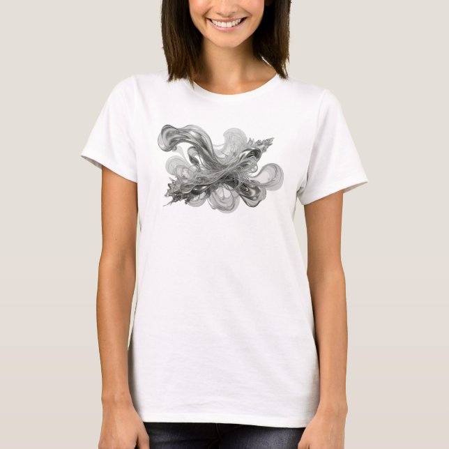 Camiseta personalizada de arte abstracto de plata  (Anverso)