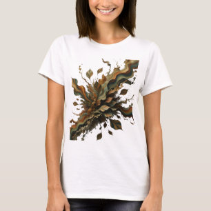 Camiseta personalizada de arte abstracto de plata