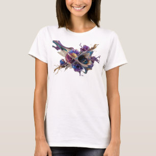Camiseta personalizada de arte abstracto en oro fr