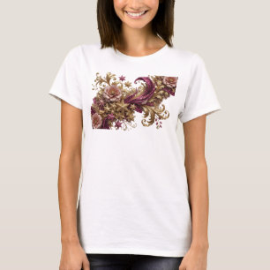 Camiseta personalizada de arte abstracto naranja C