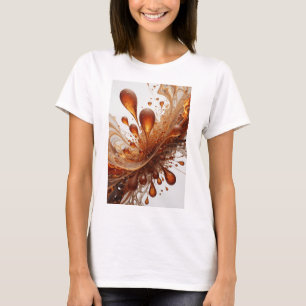 Camiseta personalizada de arte abstracto naranja l