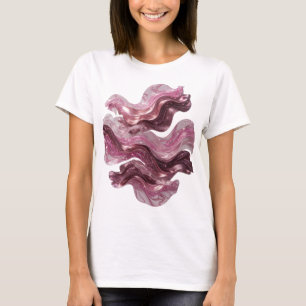 Camiseta personalizada de arte abstracto plateado