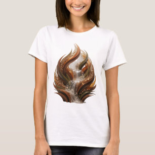 Camiseta personalizada de arte abstracto plateado