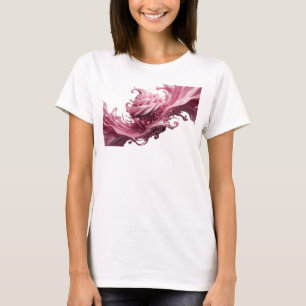 Camiseta personalizada de arte abstracto rosa limp