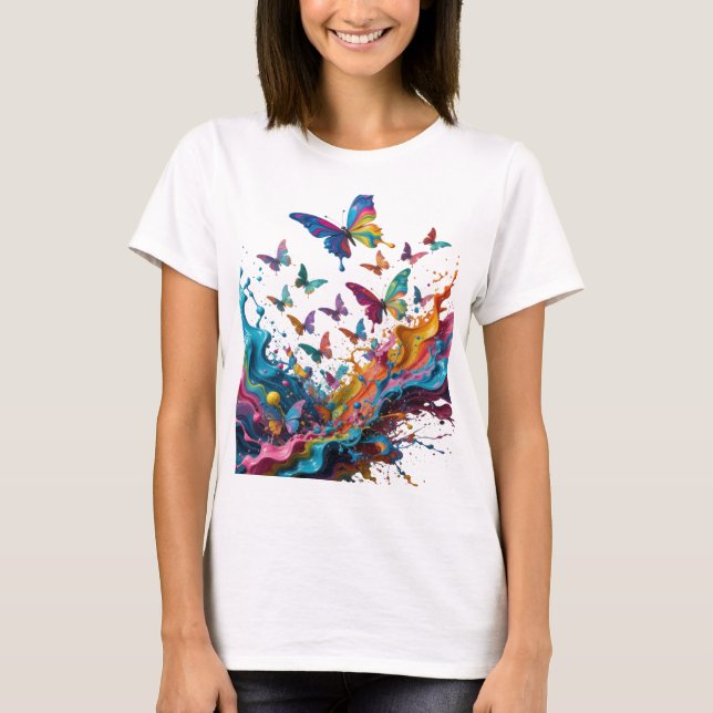 Camiseta personalizada de arte abstracto Statement (Anverso)