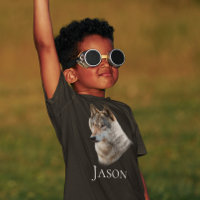 Camiseta personalizada de arte de cabeza de lobo b