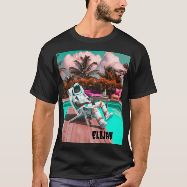 CAMISETA PERSONALIZADA DE ASTRONAUTA RELAJADO (Anverso)