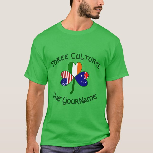 Camiseta personalizada de Australia Irlanda EE. UU (Anverso)