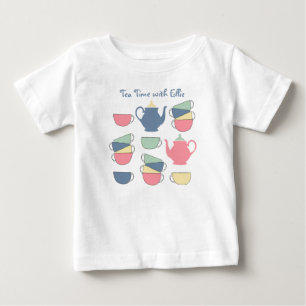 Camiseta personalizada de bebé con té