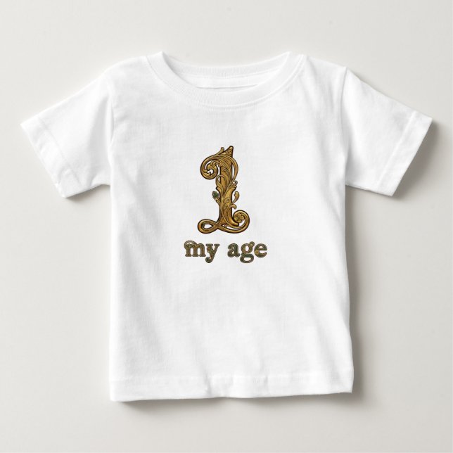 Camiseta personalizada de bebé por primer cumpleañ (Anverso)
