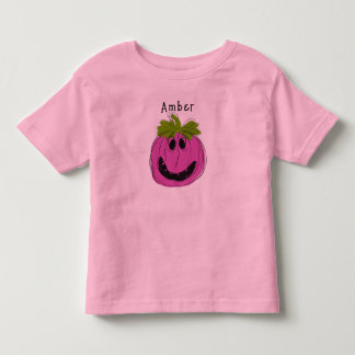 Camiseta personalizada de bebé rosado Halloween