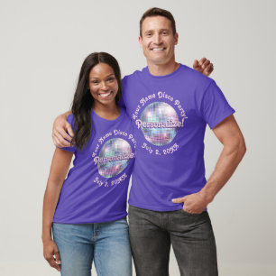 Camiseta personalizada de bola de discoteca retro 