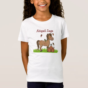 Camiseta personalizada de caballos y calabazas par