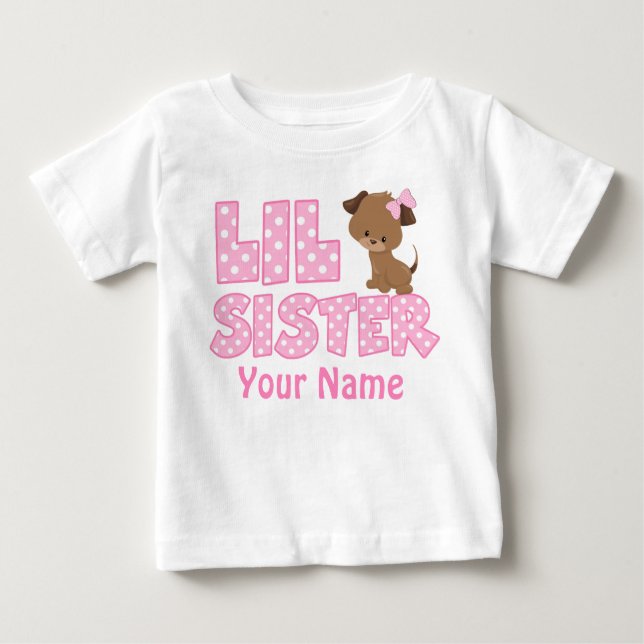 Camiseta Personalizada De Cachorro Rosa (Anverso)