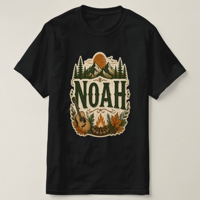 Camiseta personalizada de camping de Noé (Diseño del anverso)