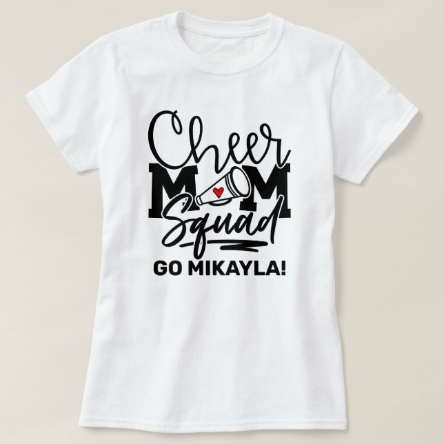 Camiseta personalizada de Cheer Mom Squad (Diseño del anverso)
