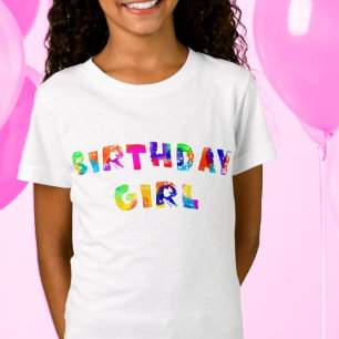 Camiseta personalizada de Chica de cumpleaños Rain