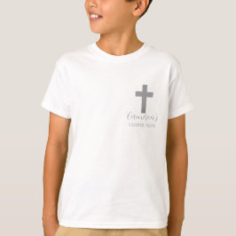 Camiseta personalizada de comunión cruz de niños 