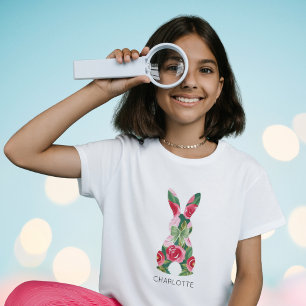 Camiseta personalizada de conejo de Pascua para ni