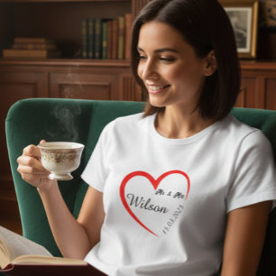 Camiseta personalizada de corazón para pareja para