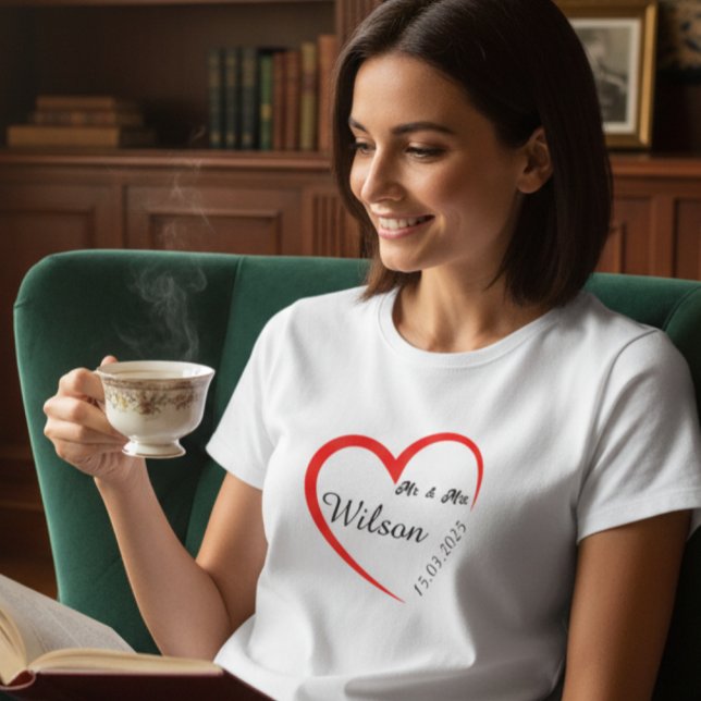 Camiseta Personalizada de Corazón para Pareja para (Subido por el creador)